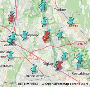 Mappa Via Ludovico Ariosto, 21054 Fagnano Olona VA, Italia (4.9785)