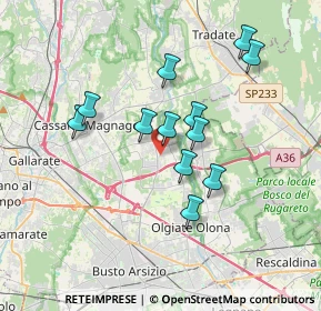 Mappa Via Ludovico Ariosto, 21054 Fagnano Olona VA, Italia (3.03333)