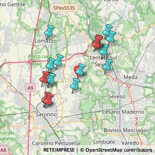 Mappa Piazza Pietro Mosca, 20826 Misinto MB, Italia (3.64444)
