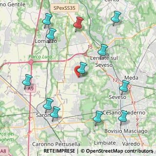 Mappa Piazza Pietro Mosca, 20826 Misinto MB, Italia (5.10333)