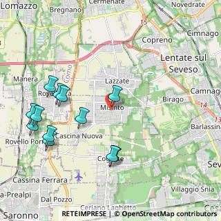Mappa Piazza Pietro Mosca, 20826 Misinto MB, Italia (2.32333)