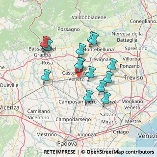 Mappa Via Alessandro Manzoni, 31033 Castelfranco Veneto TV, Italia (12.33133)