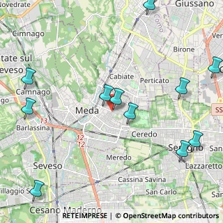 Mappa Via Cialdini, 20821 Meda MB, Italia (2.71455)