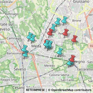 Mappa Via Cialdini, 20821 Meda MB, Italia (1.73412)