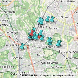 Mappa Via Cialdini, 20821 Meda MB, Italia (1.2235)
