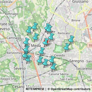 Mappa Via Cialdini, 20821 Meda MB, Italia (1.68611)