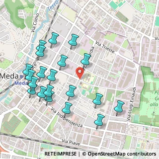 Mappa Via Cialdini, 20821 Meda MB, Italia (0.544)