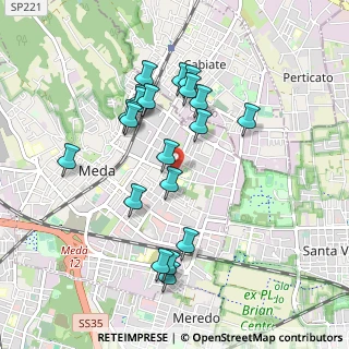 Mappa Via Cialdini, 20821 Meda MB, Italia (0.8855)