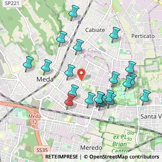 Mappa Via Cialdini, 20821 Meda MB, Italia (1.025)