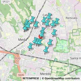 Mappa Via Cialdini, 20821 Meda MB, Italia (0.7245)