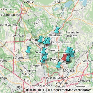 Mappa Via Cialdini, 20821 Meda MB, Italia (6.74176)