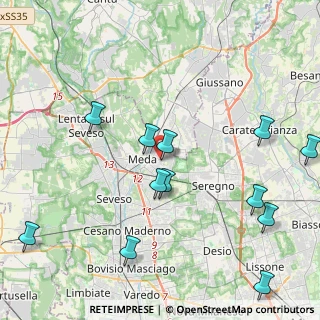 Mappa Via Cialdini, 20821 Meda MB, Italia (4.9325)