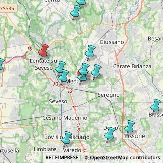 Mappa Via Cialdini, 20821 Meda MB, Italia (4.76286)