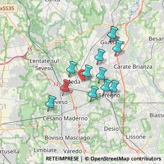 Mappa Via Cialdini, 20821 Meda MB, Italia (2.9775)