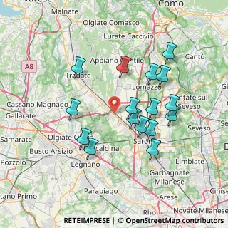 Mappa Via Volta Alessandro, 21040 Cislago VA, Italia (6.80375)