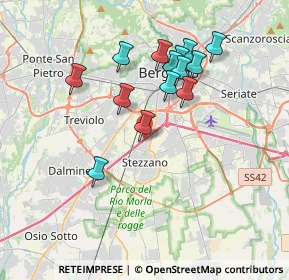 Mappa A4 Torino - Trieste, 24127 Bergamo BG, Italia (3.34143)