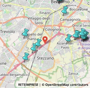 Mappa A4 Torino - Trieste, 24127 Bergamo BG, Italia (2.8605)