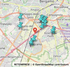 Mappa A4 Torino - Trieste, 24127 Bergamo BG, Italia (1.48538)