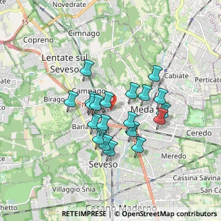 Mappa Via Giorgio Perlasca, 20821 Meda MB, Italia (1.3905)