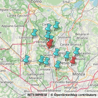 Mappa Via Giorgio Perlasca, 20821 Meda MB, Italia (6.06214)