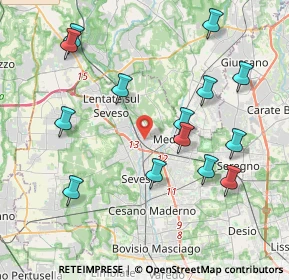 Mappa Via Giorgio Perlasca, 20821 Meda MB, Italia (4.30929)