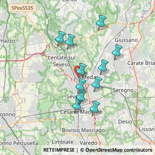 Mappa Via Giorgio Perlasca, 20821 Meda MB, Italia (3.26909)