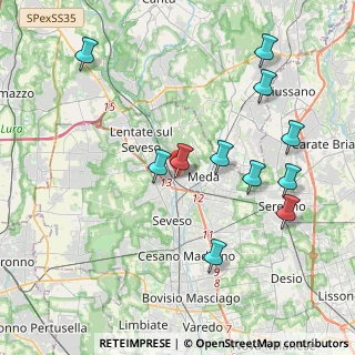 Mappa Via Giorgio Perlasca, 20821 Meda MB, Italia (4.21636)