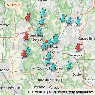 Mappa Via Giorgio Perlasca, 20821 Meda MB, Italia (3.9005)