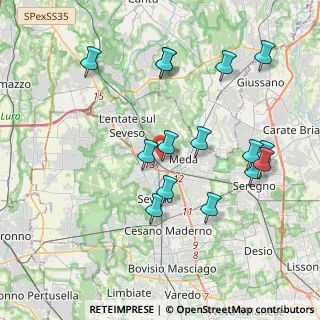 Mappa Via Giorgio Perlasca, 20821 Meda MB, Italia (4.04133)