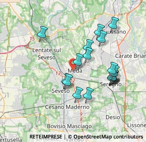 Mappa Via Orsini, 20821 Meda MB, Italia (3.47611)