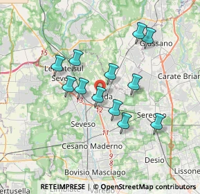 Mappa Via Orsini, 20821 Meda MB, Italia (2.99417)