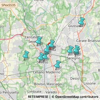 Mappa Via Orsini, 20821 Meda MB, Italia (3.23727)