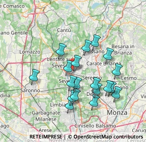 Mappa Via Orsini, 20821 Meda MB, Italia (6.61737)