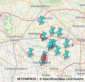 Mappa Piazza General Caviglia, 31050 Vedelago TV, Italia (6.12929)