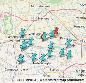 Mappa Piazza General Caviglia, 31050 Vedelago TV, Italia (7.28563)