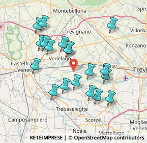 Mappa Piazza General Caviglia, 31050 Vedelago TV, Italia (7.08737)