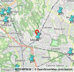 Mappa Via Giuseppe Parini, 20821 Meda MB, Italia (3.52)