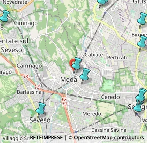 Mappa Piazza Cavour, 20821 Meda MB, Italia (3.19909)