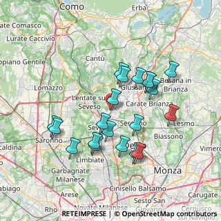 Mappa Via Giuseppe Parini, 20821 Meda MB, Italia (6.784)