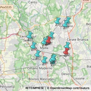 Mappa Via Giuseppe Parini, 20821 Meda MB, Italia (3.03563)