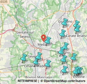 Mappa Via Giuseppe Parini, 20821 Meda MB, Italia (5.31529)