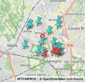 Mappa Via Gabriele D'Annunzio, 20831 Seregno MB, Italia (1.55278)