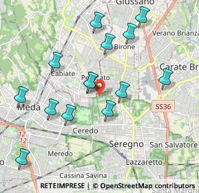 Mappa Via Gabriele D'Annunzio, 20831 Seregno MB, Italia (2.00357)