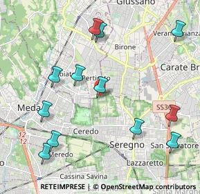 Mappa Via Gabriele D'Annunzio, 20831 Seregno MB, Italia (2.35333)
