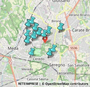 Mappa Via Gabriele D'Annunzio, 20831 Seregno MB, Italia (1.3505)