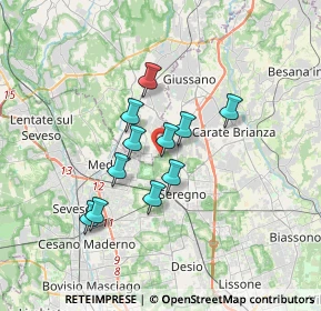 Mappa Via Gabriele D'Annunzio, 20831 Seregno MB, Italia (2.62)