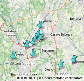 Mappa Via Gabriele D'Annunzio, 20831 Seregno MB, Italia (3.79182)