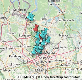 Mappa Via Gabriele D'Annunzio, 20831 Seregno MB, Italia (8.10333)