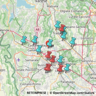 Mappa Via Ortigara, 21054 Fagnano Olona VA, Italia (6.90063)