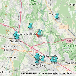Mappa Via Ortigara, 21054 Fagnano Olona VA, Italia (4.96364)